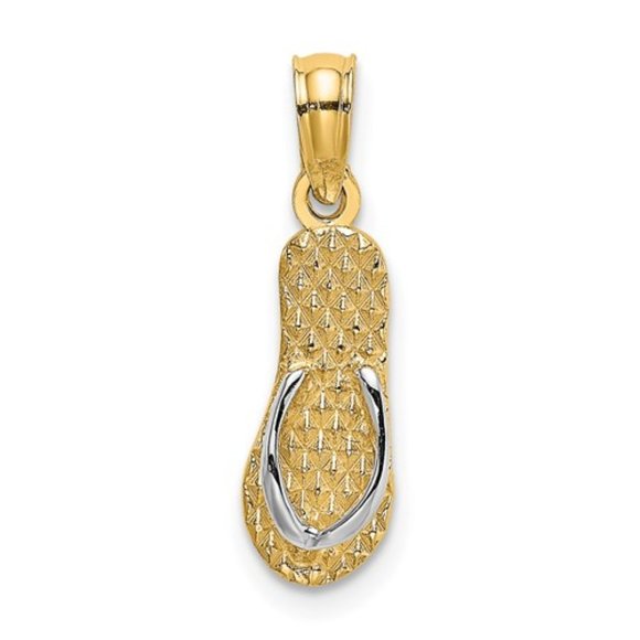 14k Gold Single Mini Flip Flop Hawaii Charm